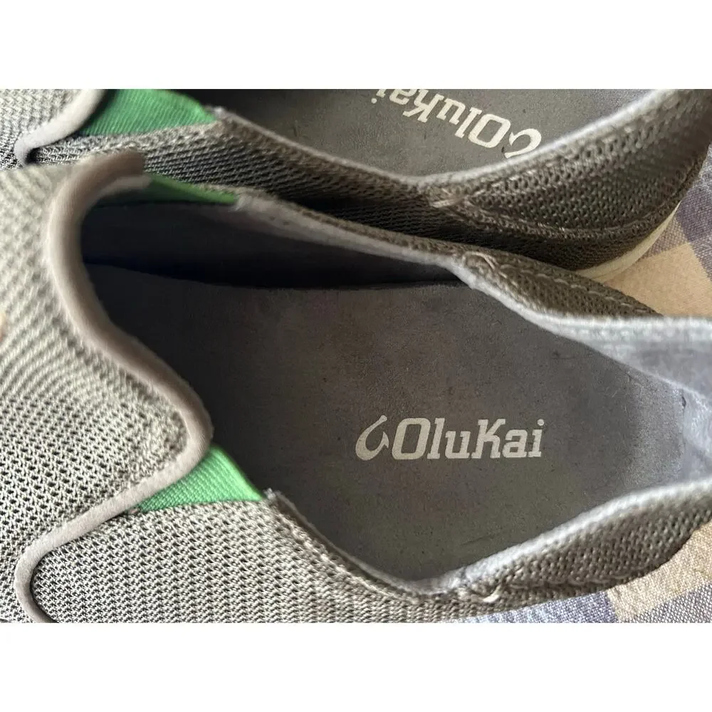 Olukai Men’s Nohea mesh slip-on shoes travel comfortable size 7
